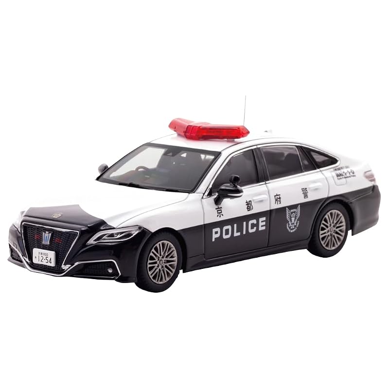 RAI'S 1/43 Toyota Crown Hybrid (АЗШ21) Автомобиль мобильного подразделения дорожной полиции префектуры Киото 2024 года (К02) Готовая модель H7432402