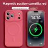 Чехол из жидкого силикона для iPhone 16 17 15 14 13 12 11 Pro Max Plus Mini Air Для Magsafe Магнитная Беспроводная Зарядка Мягкая Крышка funda