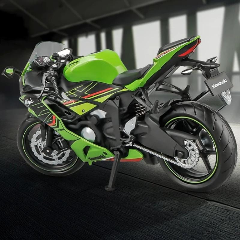 1/12 Kawasaki 600cc Niaja ZX6R Alloy Motorcycle Model Simulation Diecast Metal Street Motorcycle Model Children Toy Gift