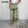 Plus Size Women's Pant Summer Bohemian Holiday Vintage Print Casual Pants
