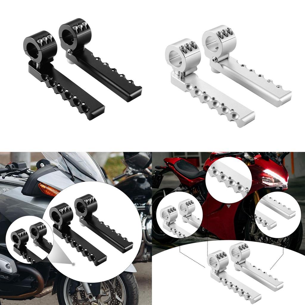 2Pcs Highway Pegs with Mount Clamp Kit, Highway Bar Foot Peg Footrest Folding Footrest for R1300GS