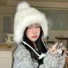 Mink Fur Hat for Women Winter New Style Fox Fur Ear Protection Lei Feng Hat Korean Version Cute Sable Fur Ball