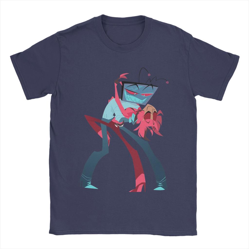 Повседневная футболка Vox Alastor Dance Hazbined Hoteled для мужчин, с круглым вырезом, из чистого хлопка, футболка с коротким рукавом, летняя одежда