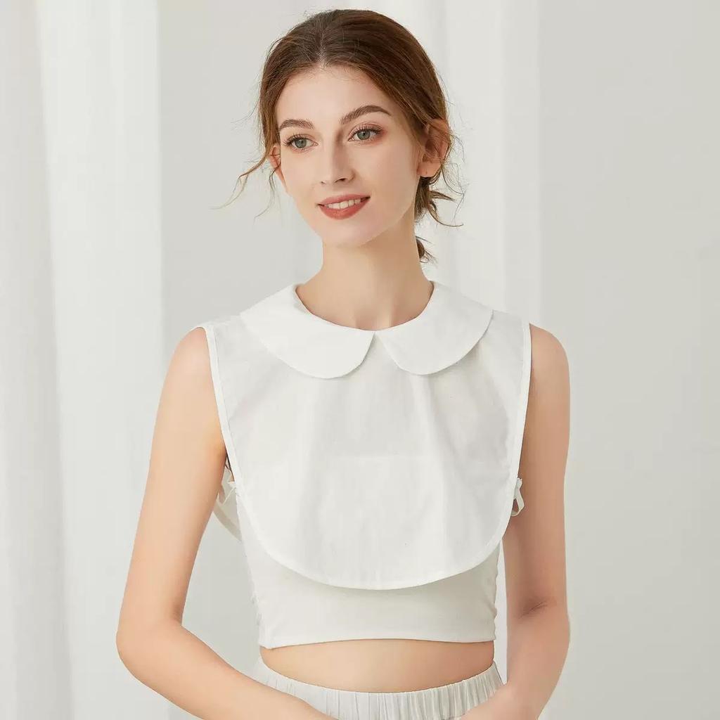 Fashion Half Shirt Style Fake Collar for Women Stand Detachable Collar Fake Girls Vintage Lace Ladies False Blouse Collar Decor