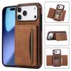 Кожаный мульти-кошелек Держатель для карт Чехол для телефона для IPhone 17 Air 16E 16 Pro Max 15 Plus 14 13 12 Mini 11 XR X XS Защитная крышка