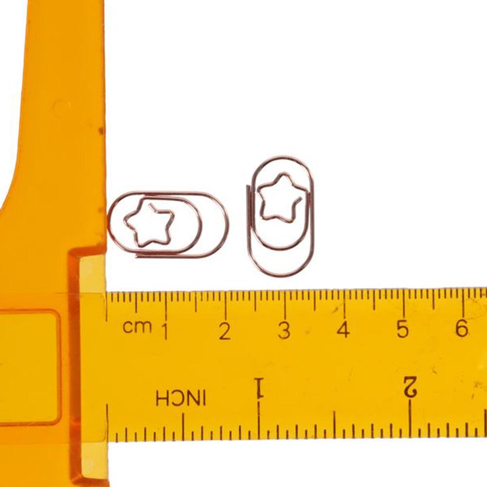 50PCS Metal Bookmark Star Shaped Memo Clips Set Home Binder Clips