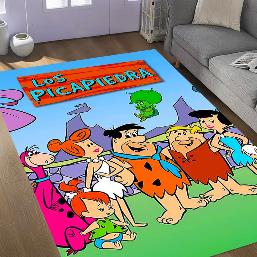 Tayo's Colorful Bus Parade Themed Anti-Slip Rugs - Polyester Home Decor, Suitable for Bedrooms, Living Rooms, Doorways, Studios, and Decorations