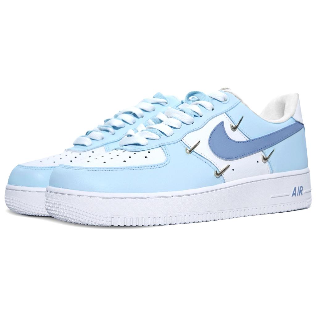 Nike Nike Air Force 1 Низкие, износостойкие, для скейтбординга, женские, светло-голубые, FV3654-111(Команда252-)