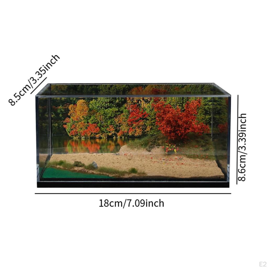 1/64 Scale Model Car Scene Diorama with Display Case Layout Decoration DIY Backdrop