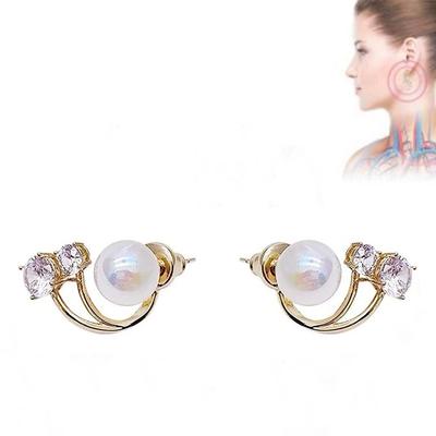 Серьги для похудения, лимфатическая магнитотерапия, терапевтические серьги, серьги с цветком тюльпана