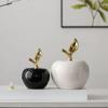 Christmas Gift Apple Ceramic Ornaments Modern Simple European Nordic Style Home Creative Living Room Crafts
