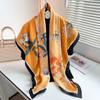 Siya New Printed Scarf Shawl Fresh and Sweet 110 Square Scarf Photo Travel Decoration Silk Scarf Women