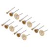 15Pcs Brass Wire Wheels Metal Grinding Rotary Tool T Shape Pen Shape Bowl Shape Brushes