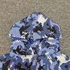 Mens Blue Camo Cotton Hoodie Zip Up Casual Sweatshirt Couples Youth Streetwear
