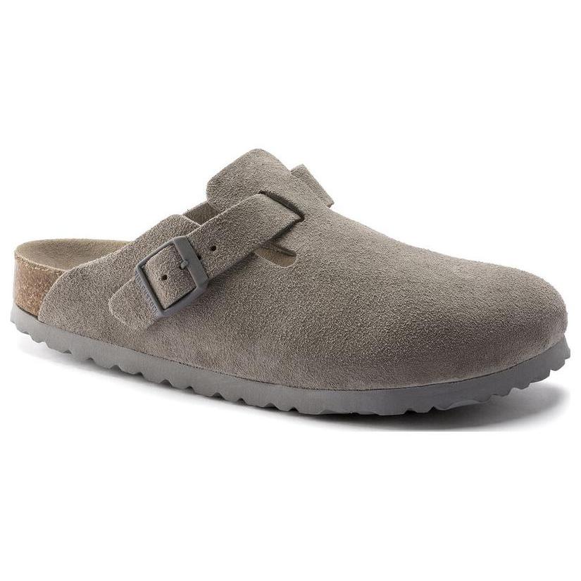 Бостон Birkenstock с мягкой стелькой, замша, цвет 'Stone Coin' 1020549