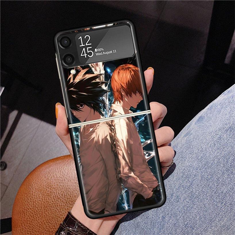 N-Note D-Death Anime Ryuk Phone Case For Samsung Z Flip 7 6 5 4 3 Galaxy ZFlip7 ZFlip6 ZFlip5 ZFlip4 ZFlip3 5G Print Cover