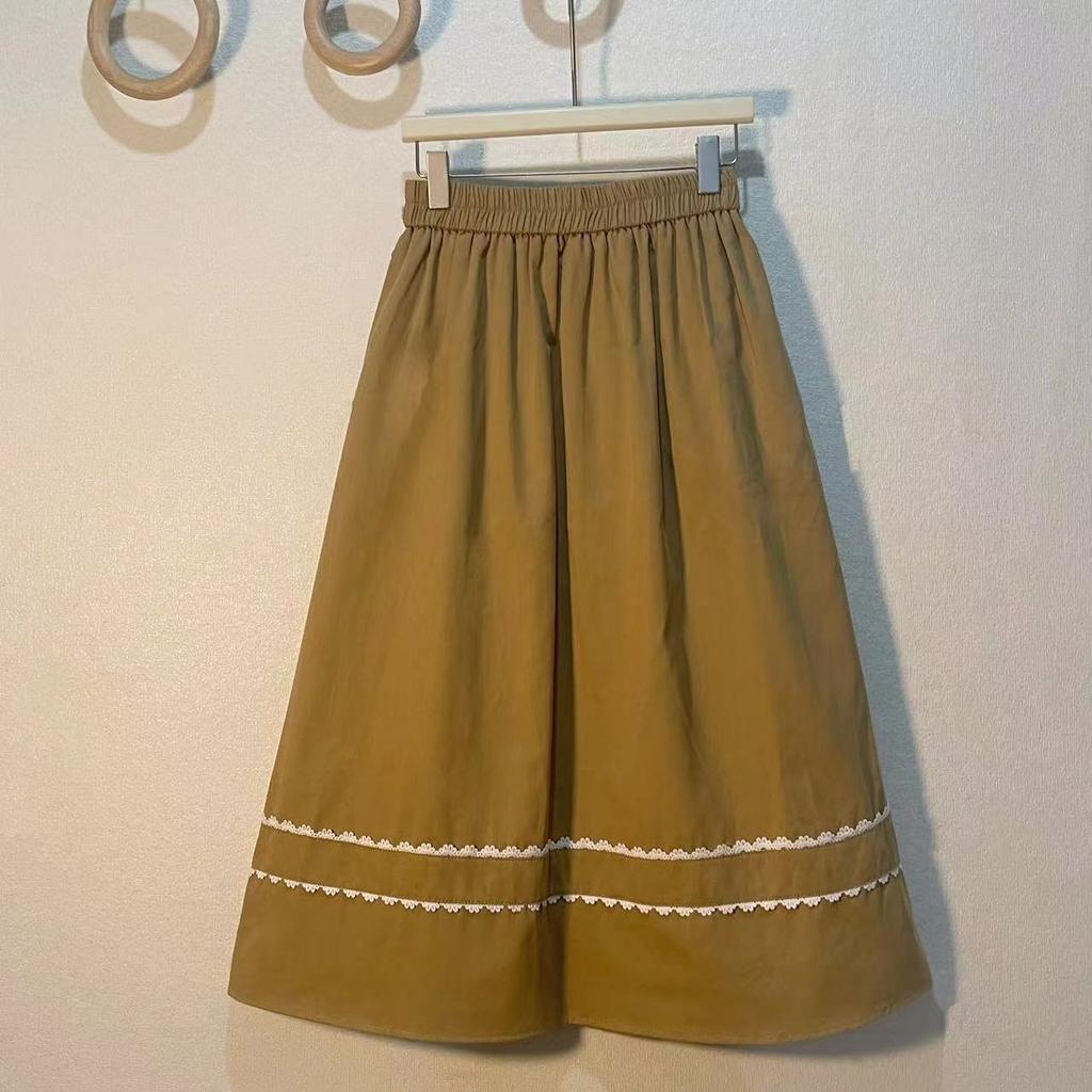 Женская универсальная однотонная юбка миди с вырезами, высокой талией, карманом и эластичной резинкой - трендовая уличная одежда