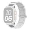 Oval Design Magnetic Strap for Apple Watch Series 11 10 42mm / 9 8 7 41mm / SE3 SE2 SE 6 5 4 40mm / 3 2 1 38mm Silicone Watch Band Dual Color