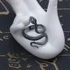 Gothic Ring Silver Black Metal Serpent Ring Women's Men's Fashion Adjustable Ring Jewelry MIT