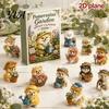 Festive Desktop Decor Dog Advent Calendars 2026, Cute 24 Days Christmas Countdown Pet Lover Gift Calendar, 2D Acrylic Collectible Figures for Lovers,
