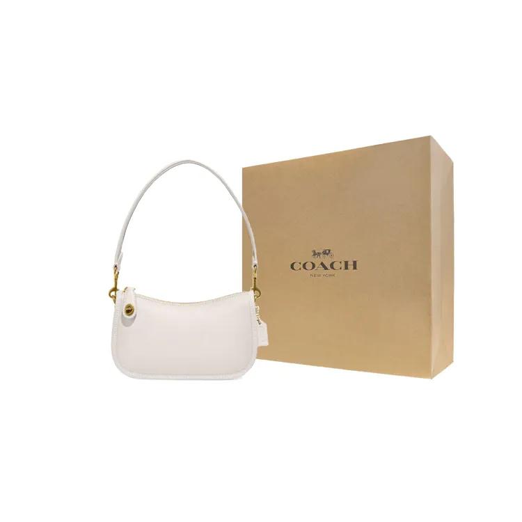 COACH Swinger Cow Leather Pochette , Shoulder Bag , Handbag Women's Pink White (Unisex) Shoulder Bags C2643 B4HA