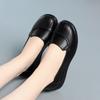 Women's Soft Leather Shoes Flat Bottom Casual Mom Shoes Loafers Shallow Comfortable Breathable Female Sneaker For Office Mom