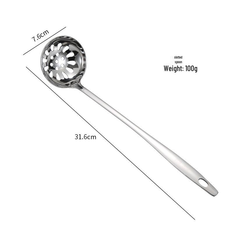 Набор из нержавеющей стали для горячих кастрюль и суповых ложек с подставкой - утолщенный дуршлаг и держатель для столовых ложек