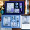 1Pcs World Famous Paintings Van Gogh Notebook Washi Tape Bookmark Set Sketch Book School Supplies Birthday Gift
