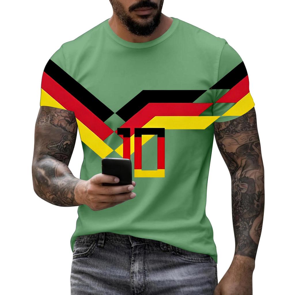Men's Short Sleeve Graphic T-Shirt Crew Neck Casual Fit Lightweight Soft Fabric Comfortable Wear