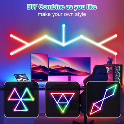 Умный светодиодный настенный светильник RGB IC лента DIY атмосферный ночник приложение музыка вечеринка подсветка для телевизора декор для спальни игровой комнаты ночники
