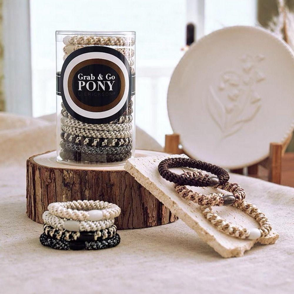 15Pcs/Set Braided Twisted Hair Ties High Elastic Hair Rope New Ponytail Hairbands Women Girls