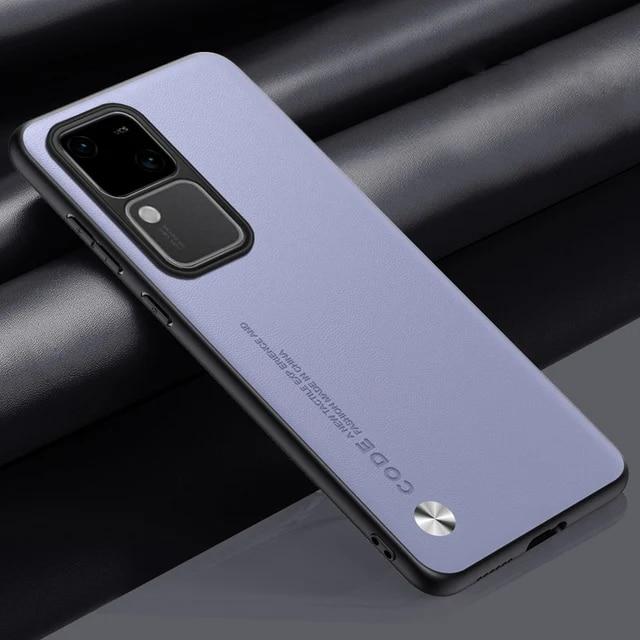 Для Vivo V30 Pro V 30 V29E простой чехол для телефона из искусственной кожи для Vivo V30Pro S18e S18 Y17S, матовый силиконовый бампер, ультратонкий противоударный чехол с мягкой рамкой