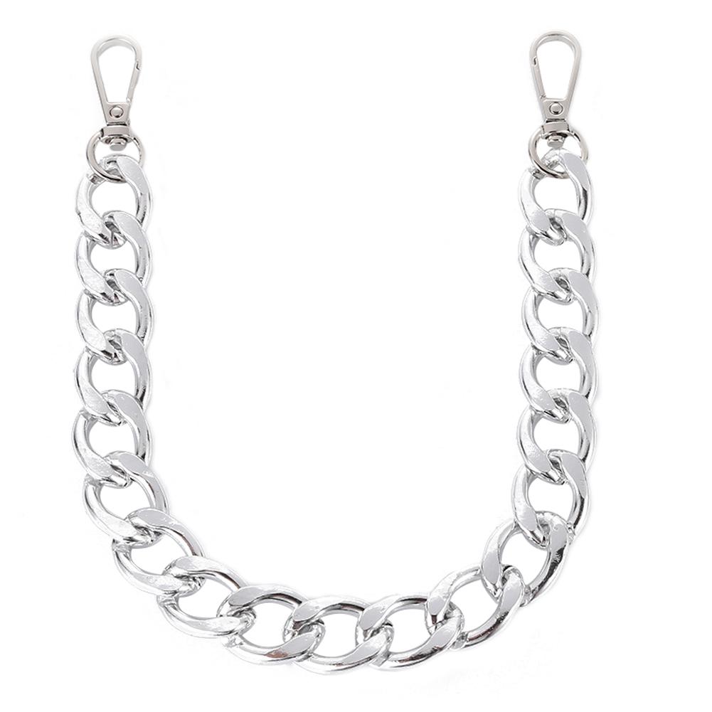 40 см панк-металлическая толстая цепочка для сумки через плечо с ручками для сумки своими руками (Серебряный) ?