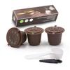 3pcs/set Reusable for Nespresso Coffee Capsule Coffee Capsule Cup with Stainless Steel Filter Screen Coffee Machine Accessories