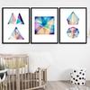 Настенный художественный принт на холсте, украшение для дома, картина, абстрактные ромбовидные геометрические картины, модульный постер в скандинавском стиле для гостиной