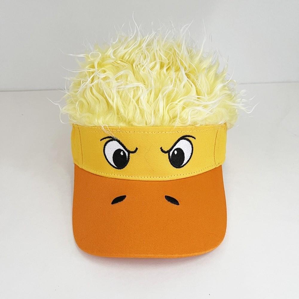 Breathable Embroidered Baseball Cap Soft Top Duck Tongue Cap Duckling Decorated Wig Cap Party Gift