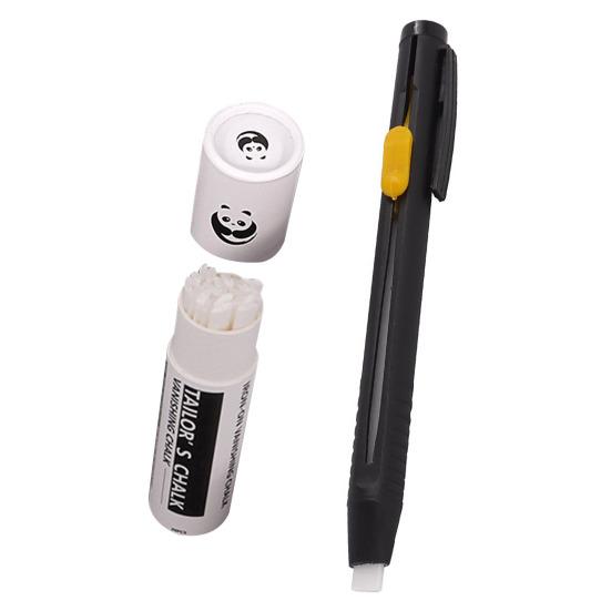 Heat Erasable Fabric Marker for Sewing Quilting Embroidery Disappearing Fabric Chalk Marking Pen Washable Marker with Replaceable Refills