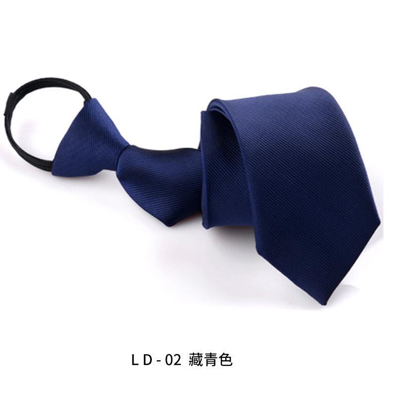 Wind Dress Jacquard Polyester Zipper Tie Men'S Business Occupation Easy To Pull Lazy Tie