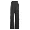 Fustl Solid Color Loose Comfortable Sports Casual Pants Women Bottoms Carbon-Black JM6206