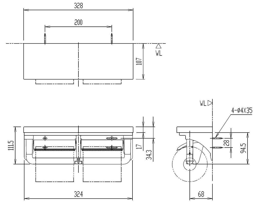 LIXIL INAX Toilet Toilet Paper Holder with Shelf, Off-White, CF-AA64/BN8