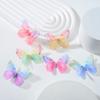 50 шт. 3D аппликации-бабочки из ткани органзы, имитация сетчатой бабочки, нашивка, свадебные аксессуары для волос