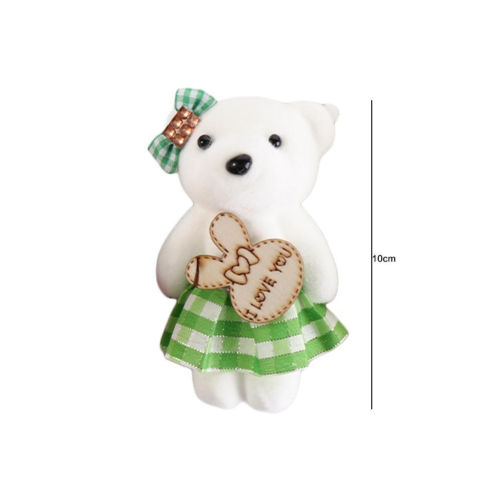 10pcs/bag Plush Doll Mini Bear Flower Bouquet Plush Animal Cartoon Bouquet Doll  Graduation Gifts