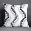 Blue-Gray Geometric Patterns Double-Sided Printed Pillow Cover Short Plush Suitable Living Rooms Bedrooms Throw Cushion Cover