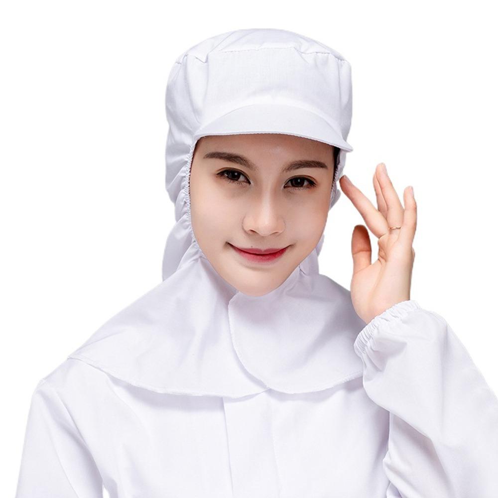 Breathable Dust-free Shawl Hat Solid Color Work Hat New Labor Protection Hat  Workshop