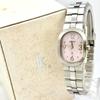 Б/у [С коробкой/новый аккумулятор] Женские часы SEIKO lk Rukia розовый корпус овал серебристый 1F21-0AZ0 7N0005