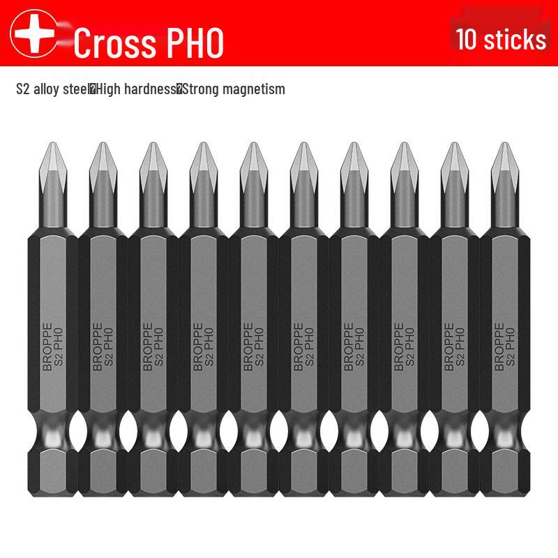 S2 Steel Magnetic Phillips & Slotted Screwdriver Bits Set for Electric Hand Drills and Pneumatic Tools