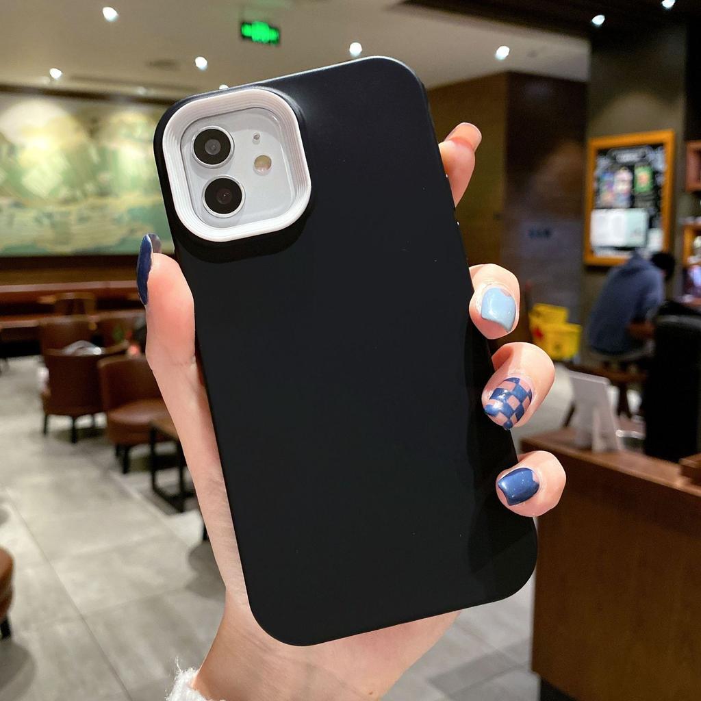 Простой чехол-накладка «три в одном» цвета конфеты, подходит для iPhone15/14ProMax, Apple 13, чехол для мобильного телефона 12/11, силиконовый чехол