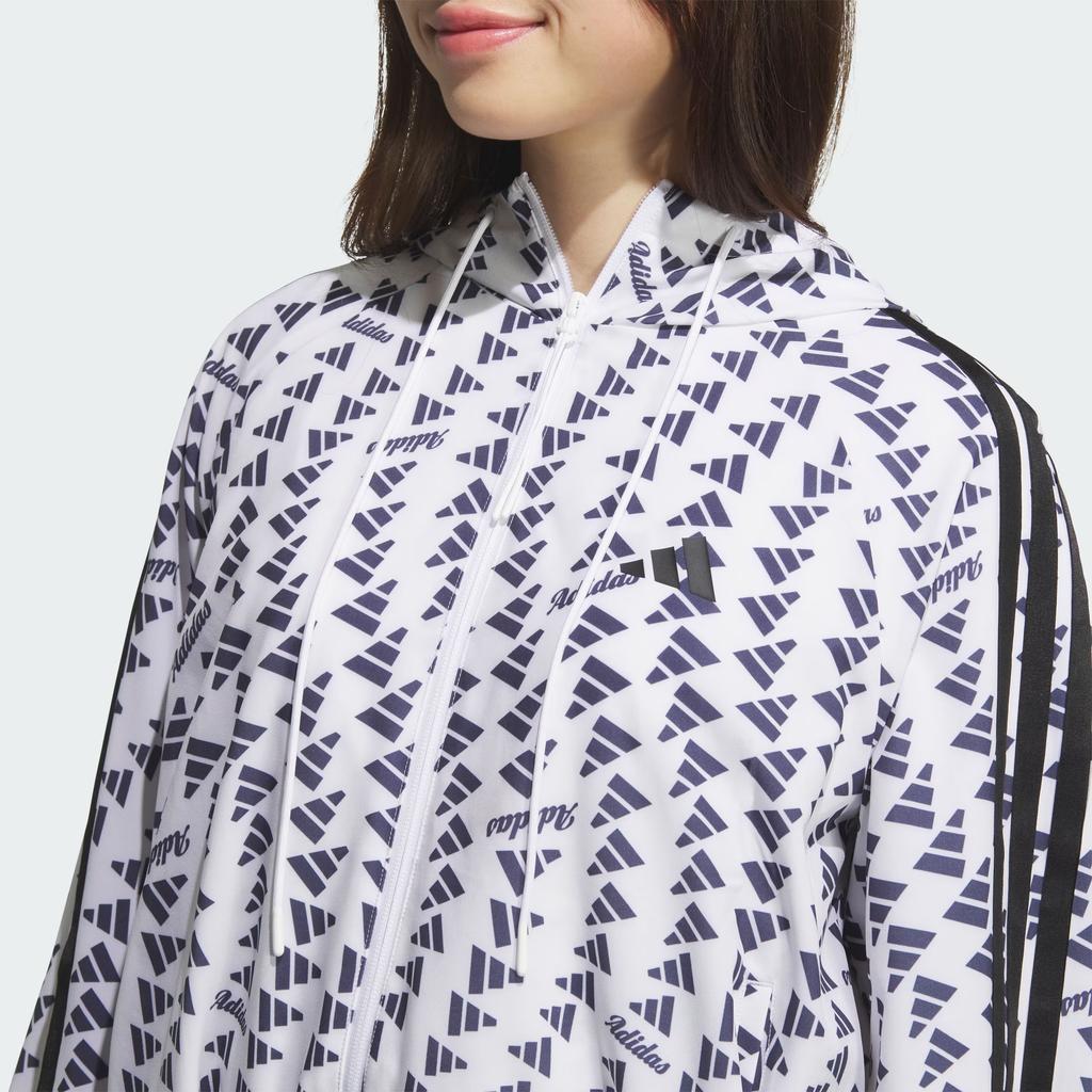 adidas Ss25 Story Тканая куртка Модная Удобная Спортивная Повседневная Куртка с Капюшоном Женская Куртка KB7762