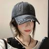 High-quality niche washed denim baseball caps for men and women, old holes, broken brims, peaked caps, versatile sun hats, tide