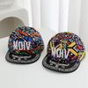 Children's flat-brimmed baseball cap Spring and autumn trendy versatile baby cap Embroidered letter boys and girls sun hat